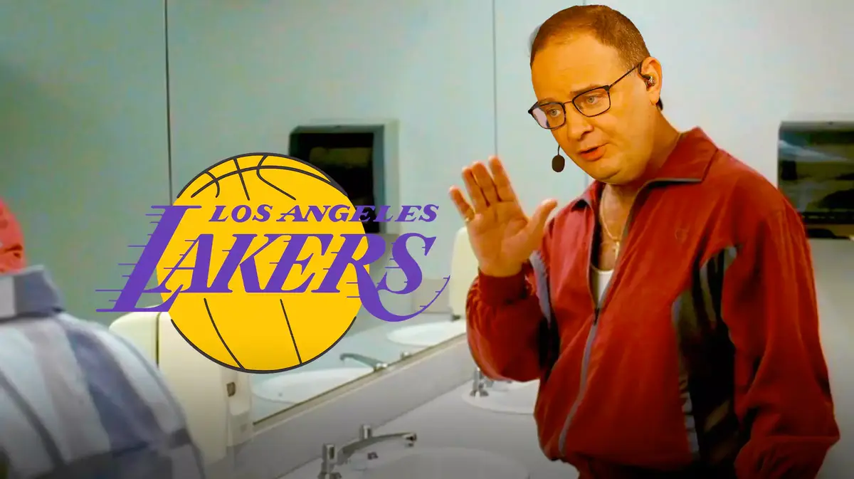Adrian Wojnarowski as Paulie Walnuts with Lakers logo