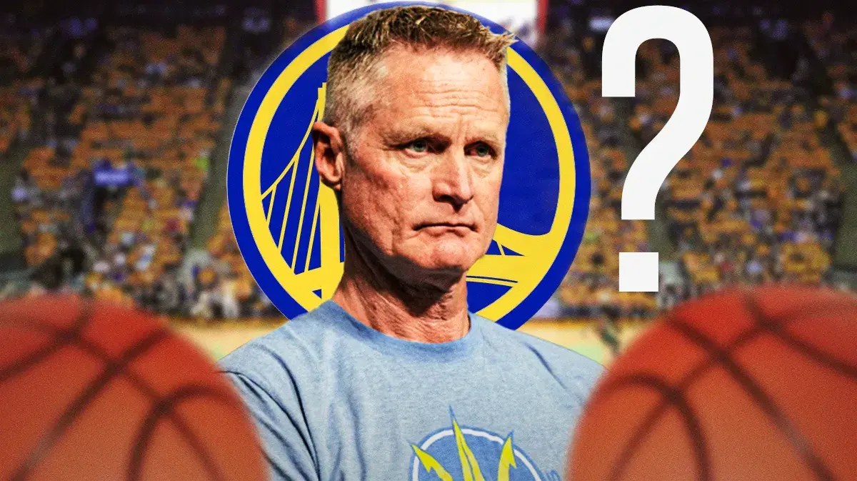 Warriors head coach Steve Kerr with question mark above him