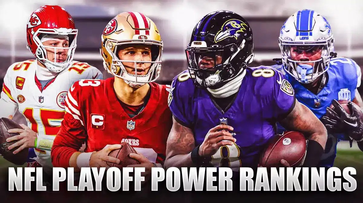 Ravens QB Lamar Jackson with Patrick Mahomes, Jared Goff and Brock Purdy.
