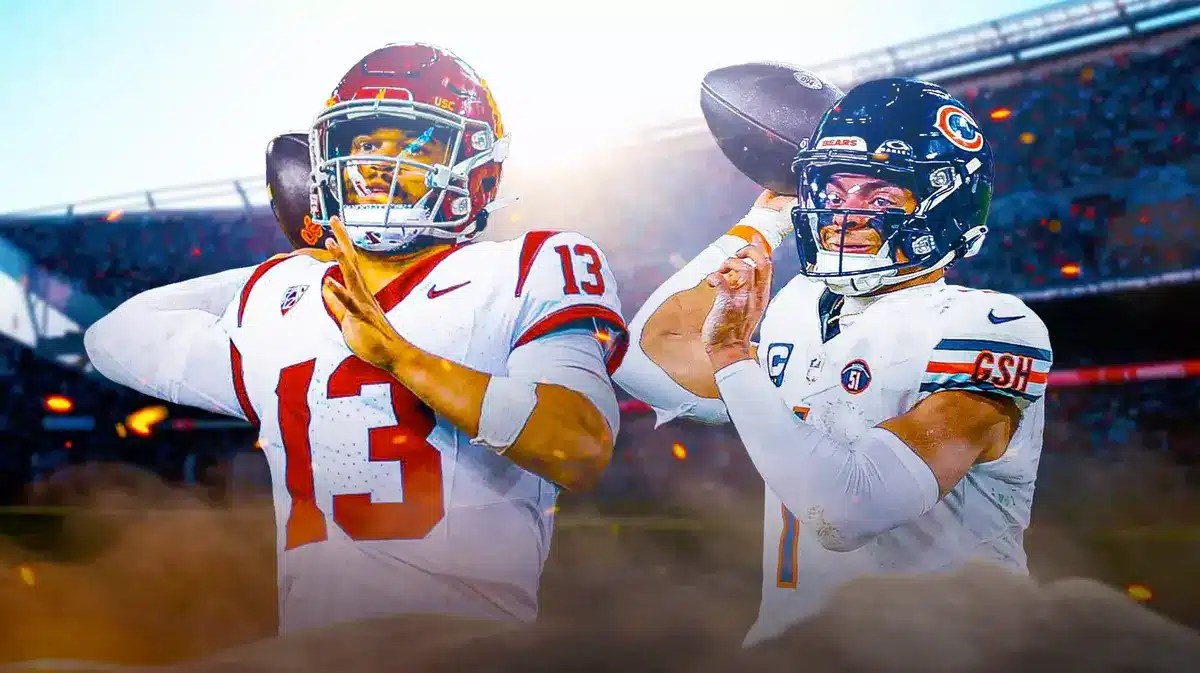 Bears qb Justin Fields and USC qb Caleb Williams