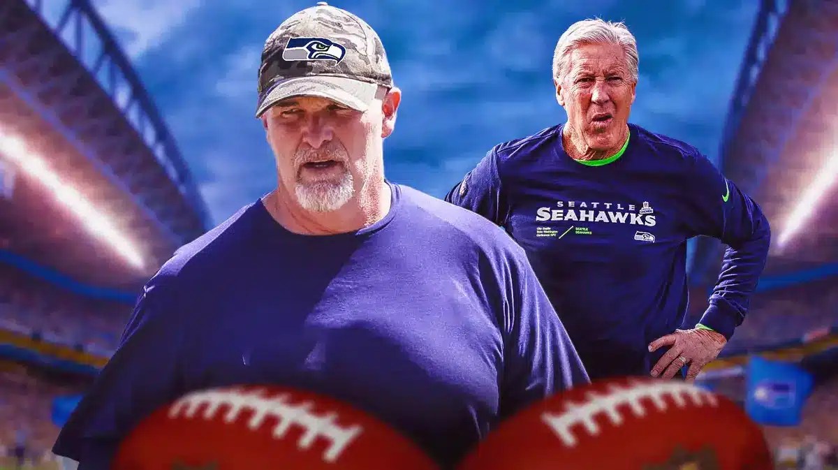 Dan Quinn next to Pete Carroll (Seattle Seahawks)