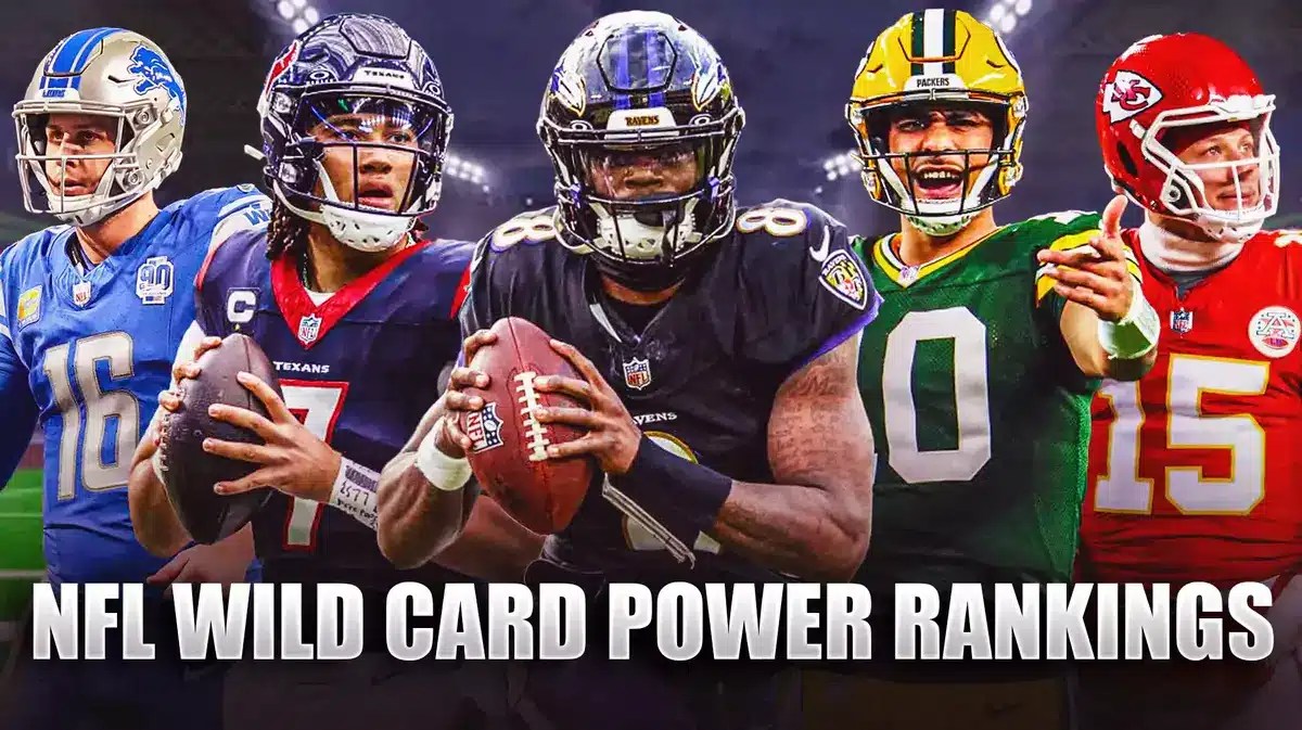 nfl playoffs, nfl power rankings, wild card, jared goff, cj stroud, lamar jackson, jordan love, patrick mahomes