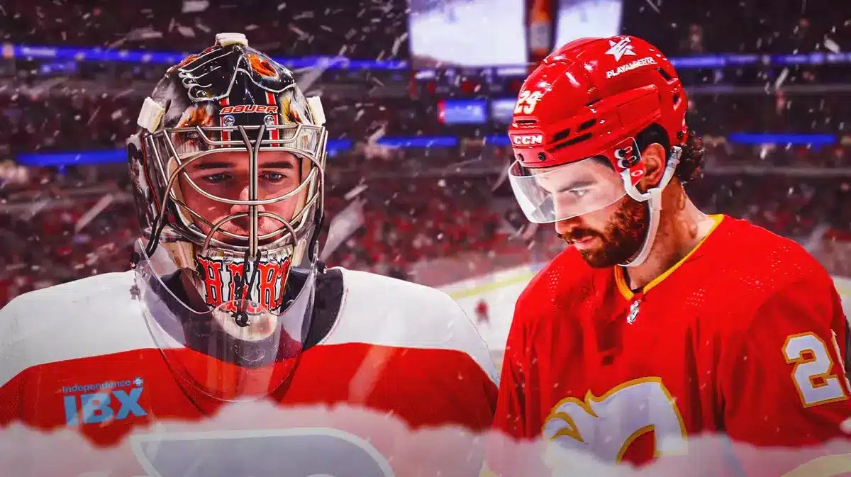 Carter Hart, Dillon Dube, Flyers, Flames