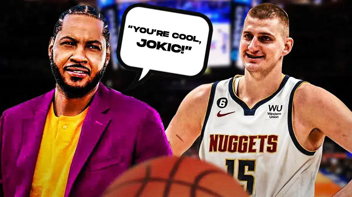 Carmelo Anthony and Nikola Jokic
