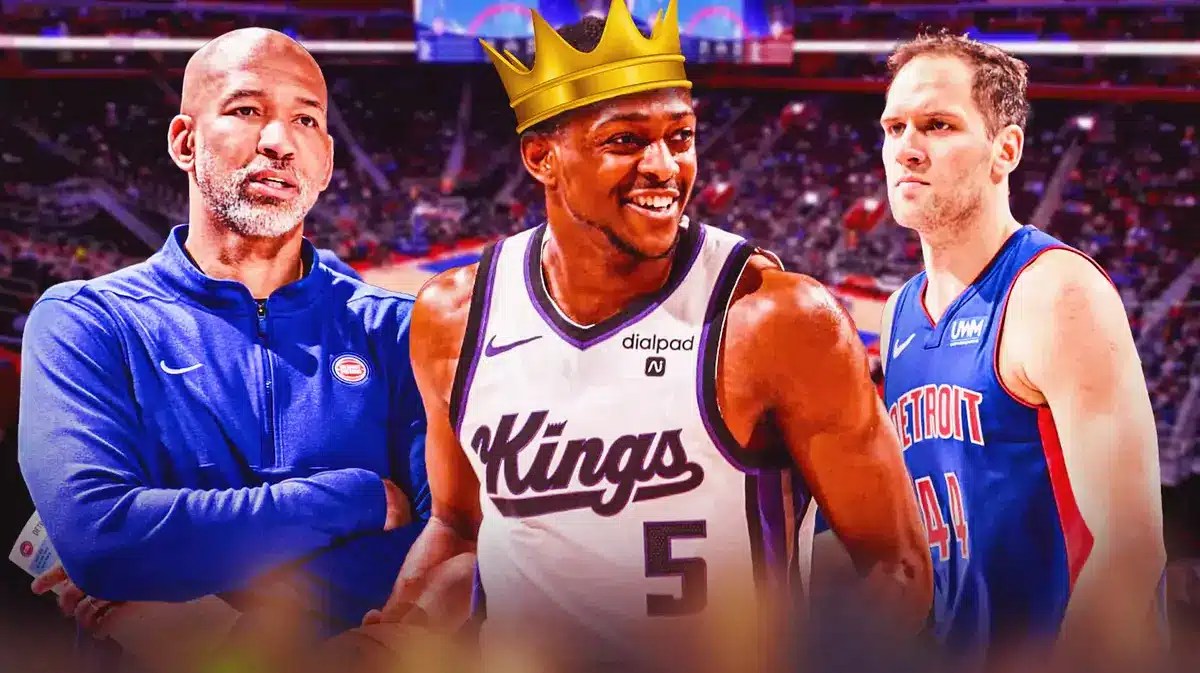 Pistons Monty Williams and Bojan Bogdanovic after loss to De'Aaron Fox Kings