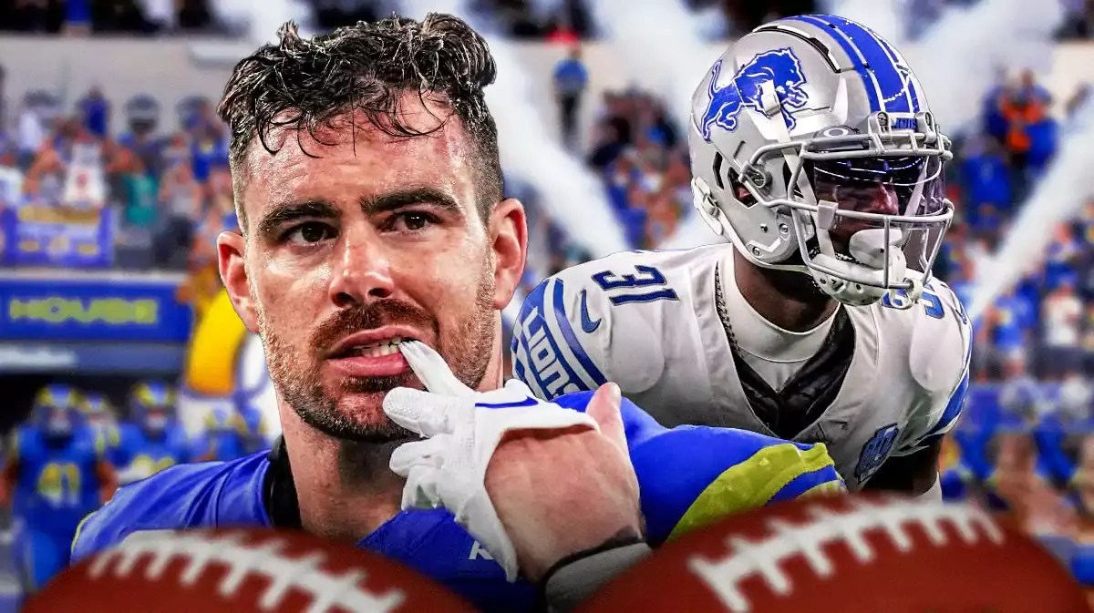 Rams Tyler Higbee and Lions Kerby Joseph