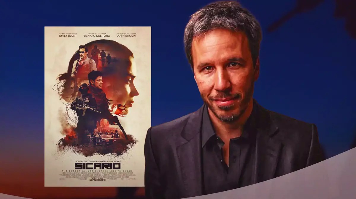Sicario poster and Denis Villeneuve