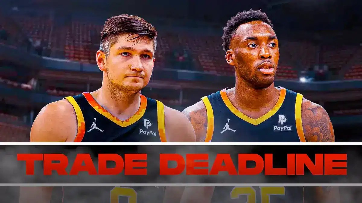 Grayson Allen, Nassir Little with "Trade deadline" below them