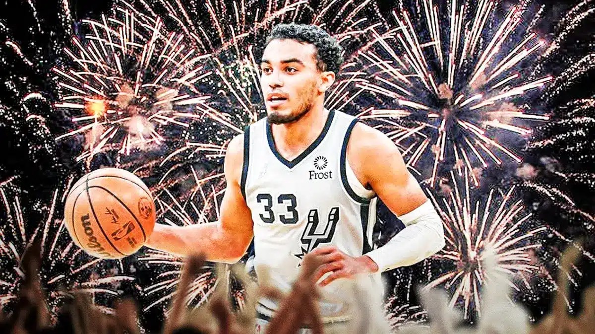 Spurs' starting point guard Tre Jones