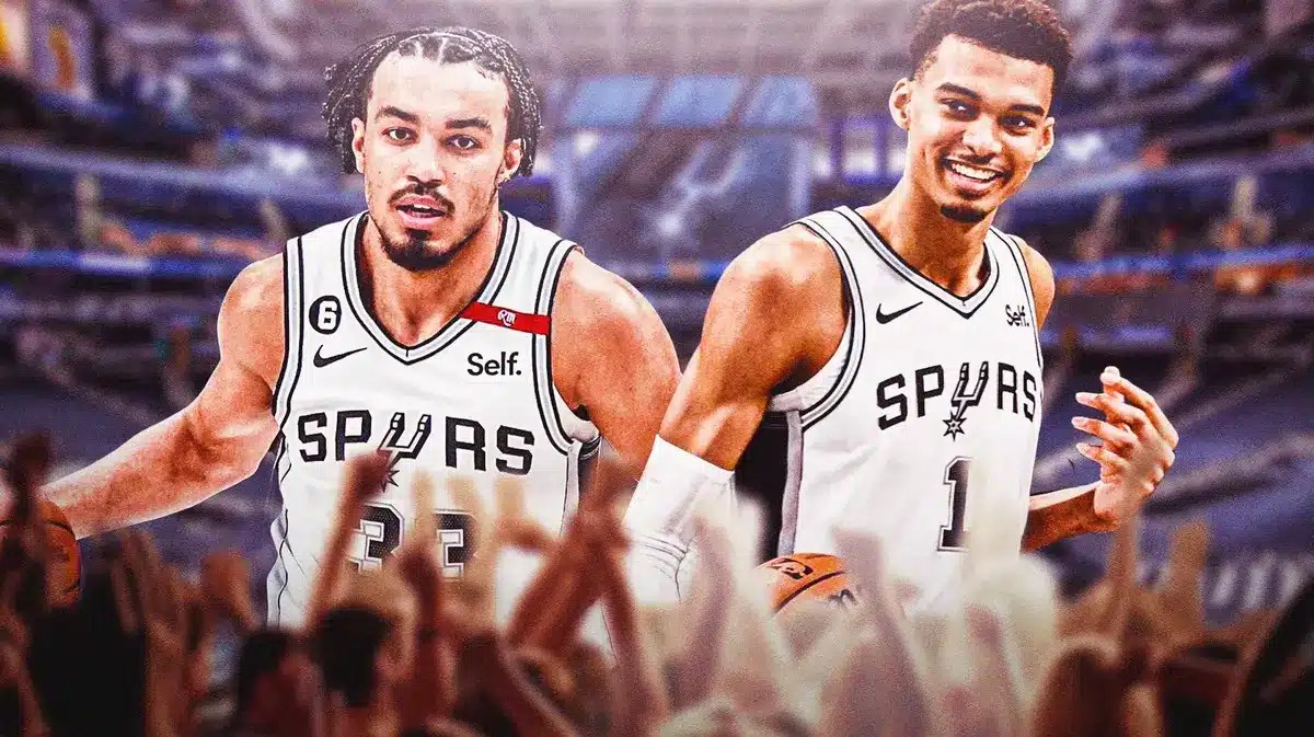 Spurs' Tre Jones and Victor Wembanyama
