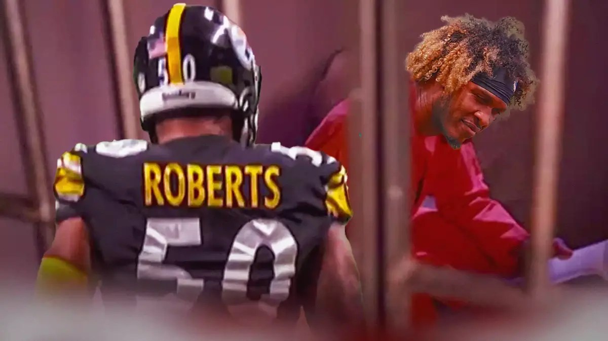 Elandon Roberts and Eric Rowe of the Steelers in prison