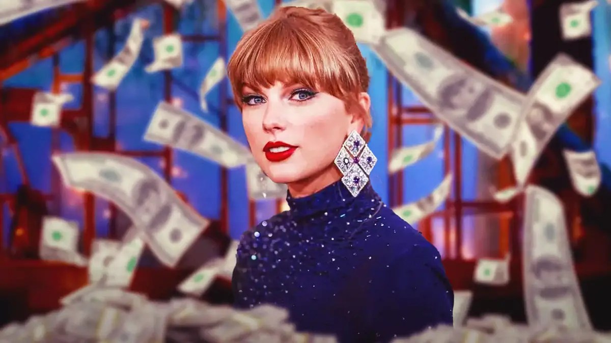 Taylor Swift with cash