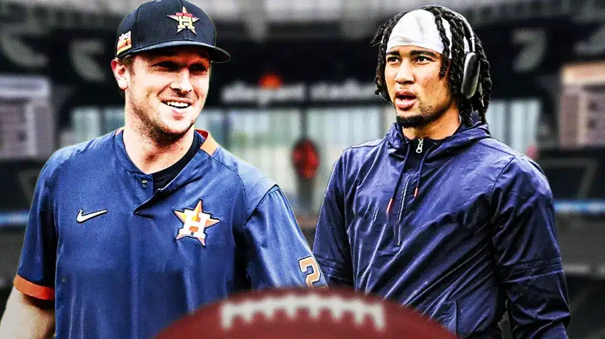Houston Astros third baseman Alex Bregman and Houston Texans quarterback CJ Stroud