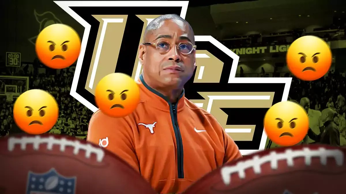 Rodney Terry with angry emojis near him. UCF logo