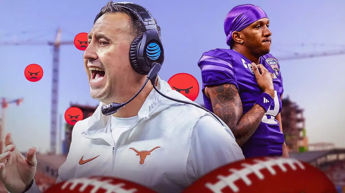 Steve Sarkisian with angry emojis, Michael Penix Jr.