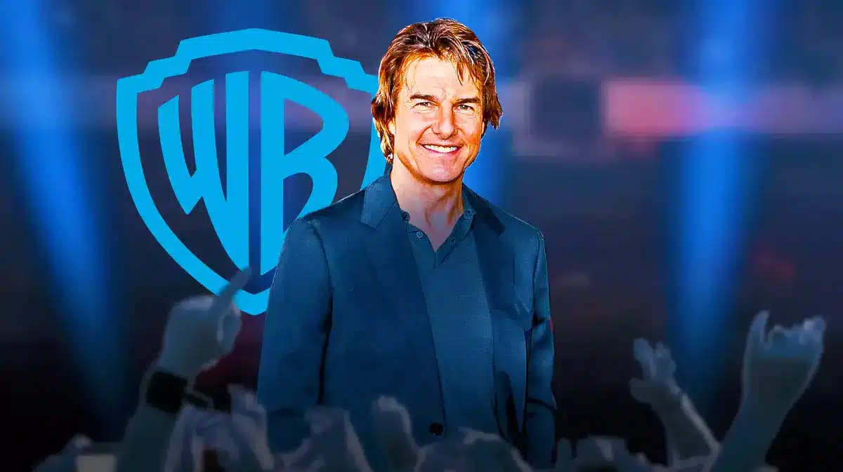 Tom Cruise with a Warner Bros. logo.