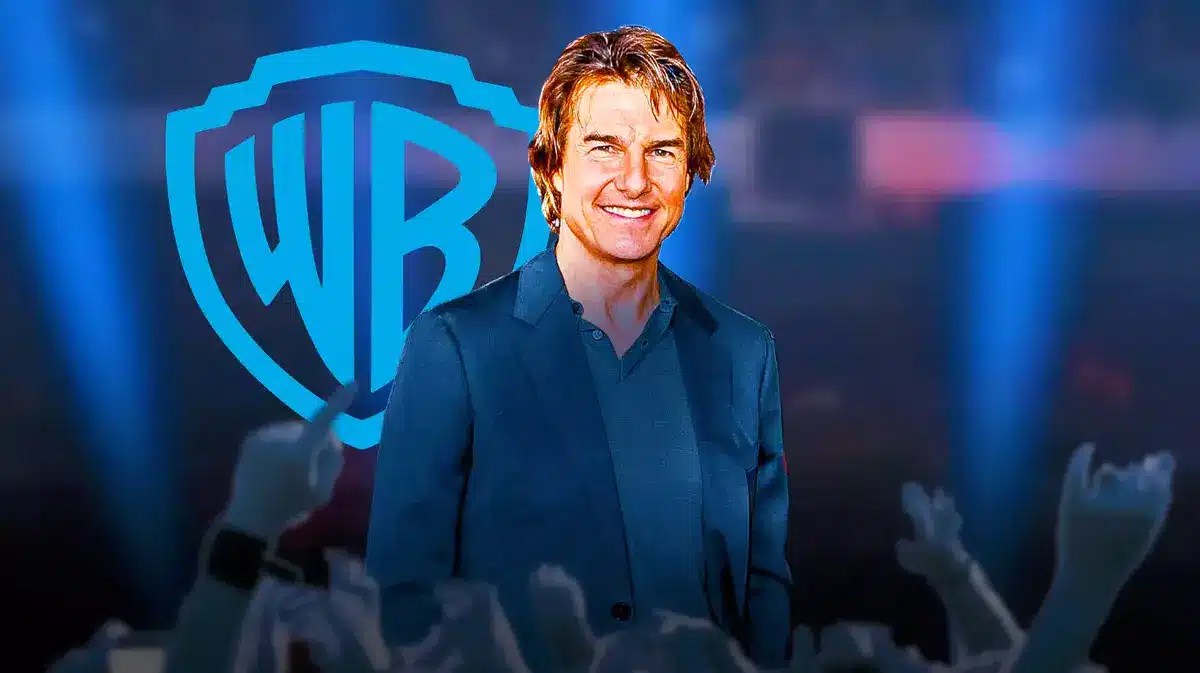 Tom Cruise with a Warner Bros. logo.