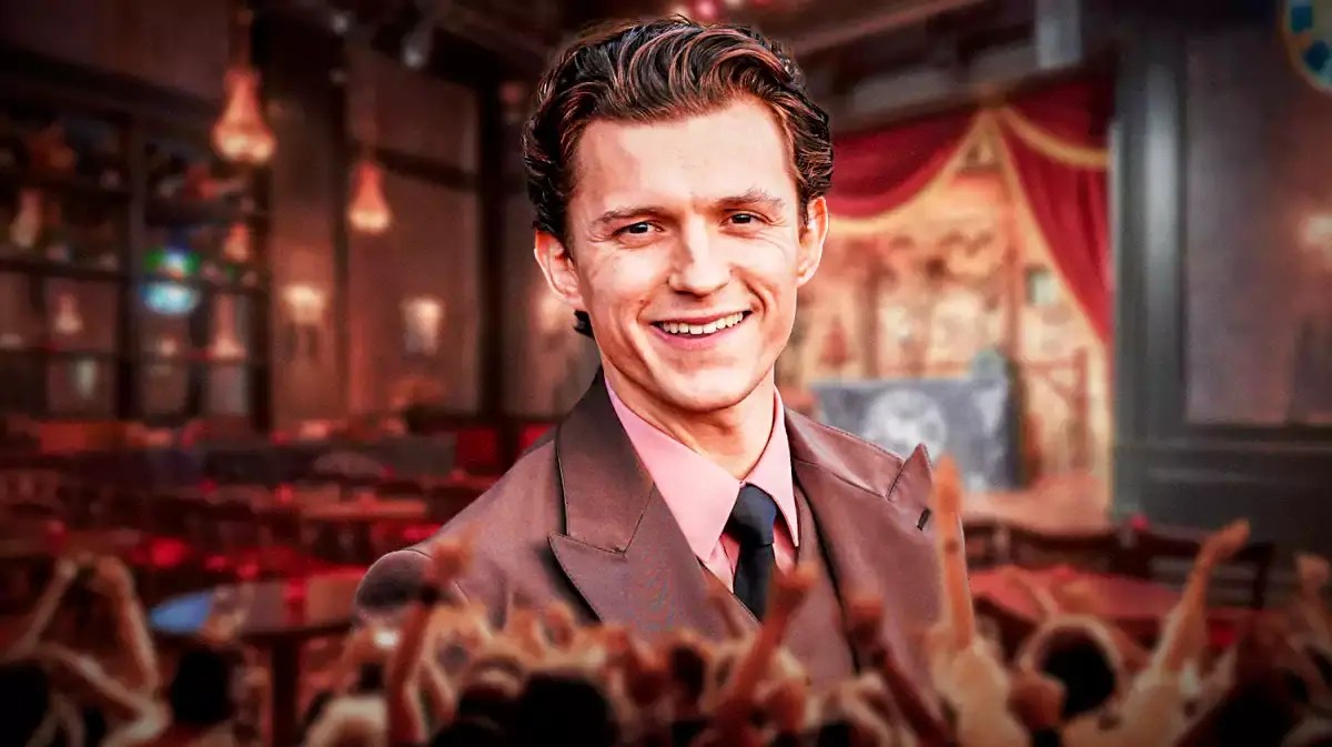 Tom Holland at a comedy club.