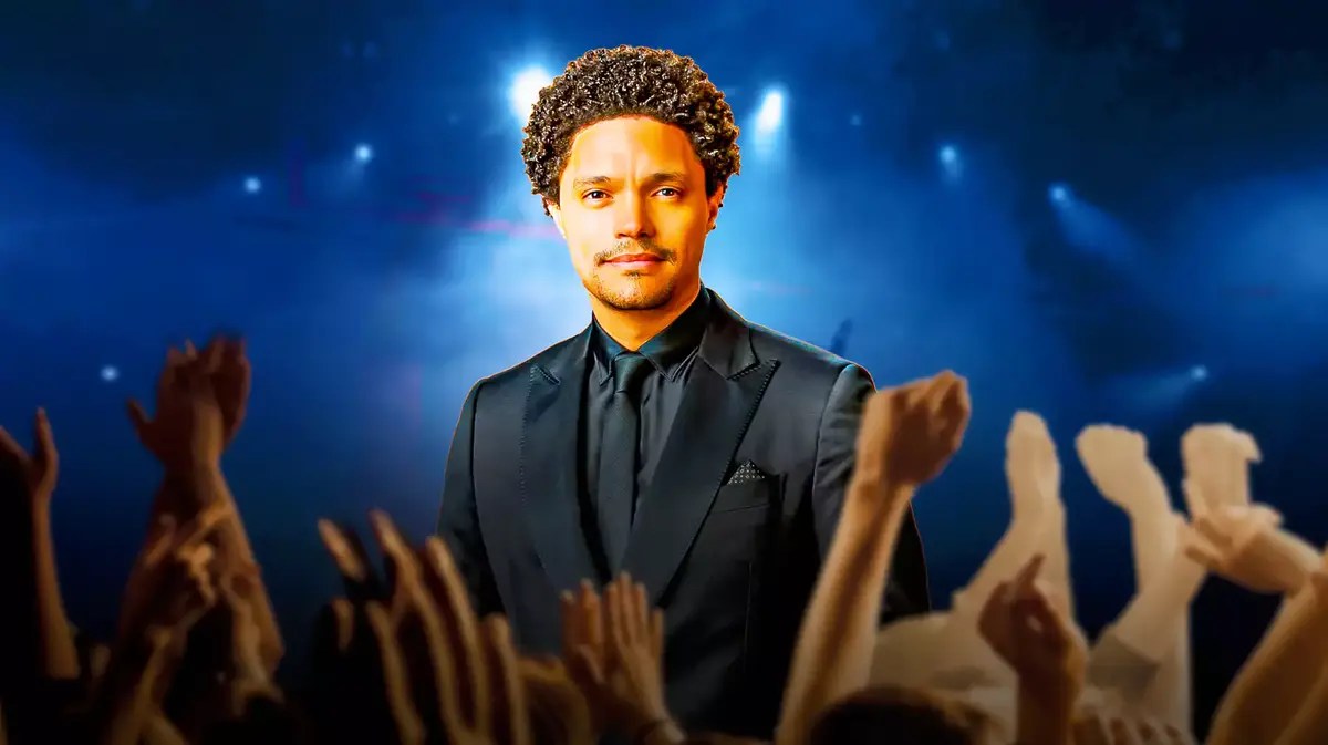 Trevor Noah with fans.