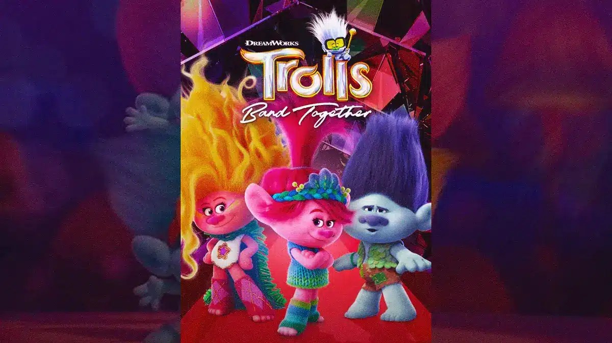 Trolls Band Together movie poster.