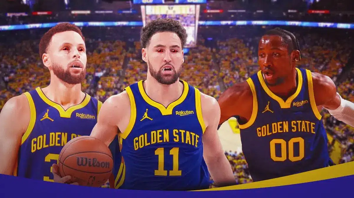 Warriors' Stephen Curry, Klay Thompson and Jonathan Kuminga