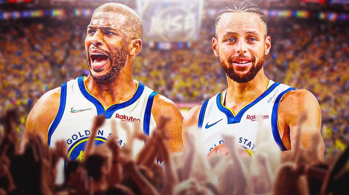 Warriors Chris Paul, Steph Curry, Pistons