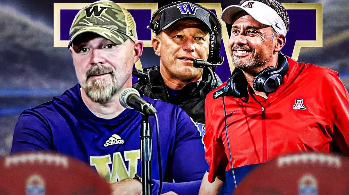 Kalen DeBoer and Washington football head coach candidates Ryan Grubb and Jedd Fischer