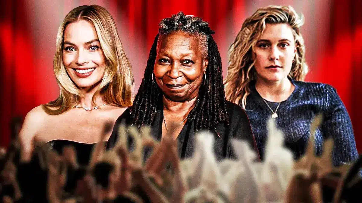 Margot Robbie, Greta Gerwig and Whoopi Goldberg.