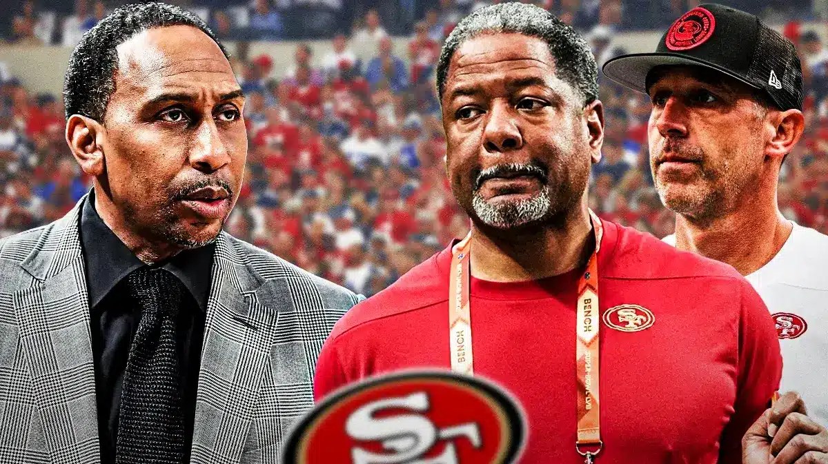 Stephen A Smith and 49ers' Steve Wilks and Kyle Shanahan