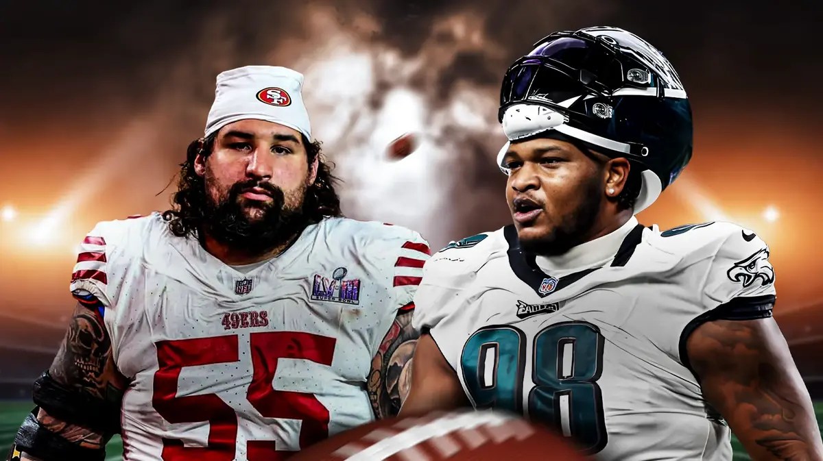 49ers' Jon Feliciano and Eagles' Jalen Carter