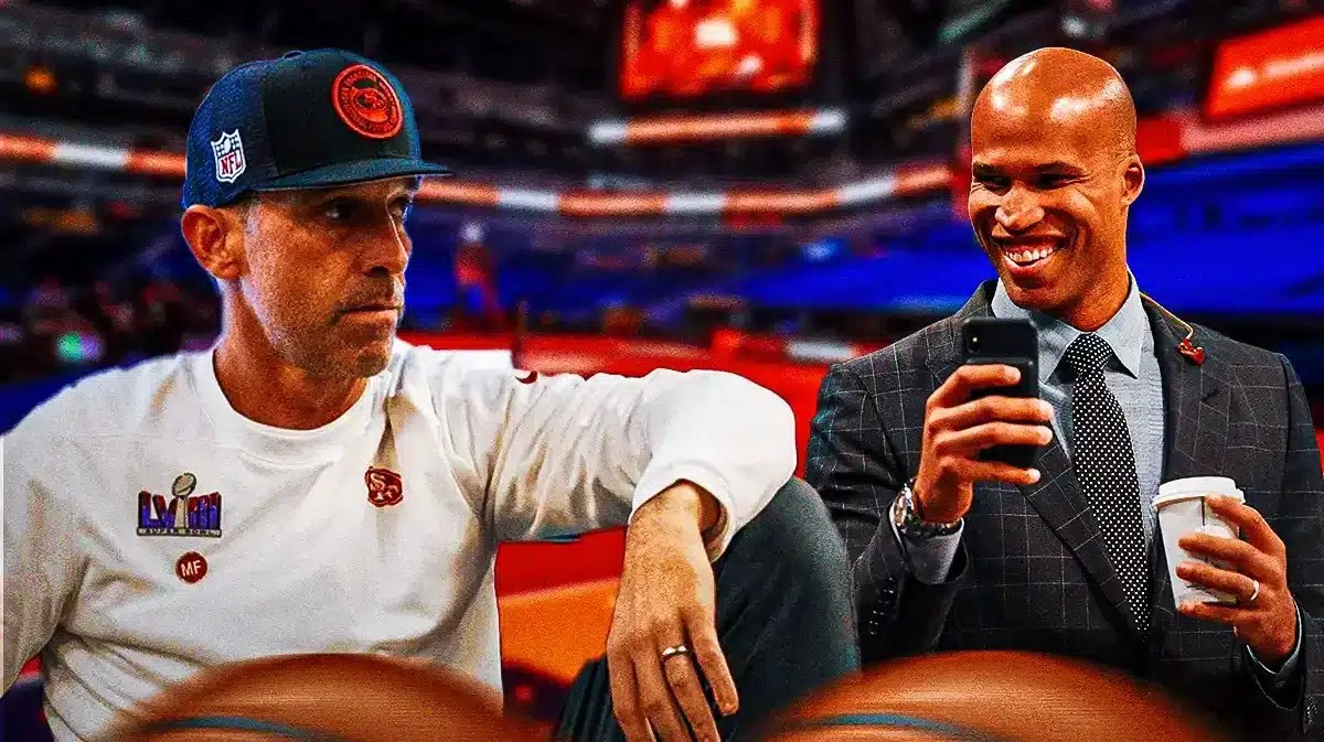 49ers catch stray from Richard Jefferson during Celebrity All Star game rules explanation