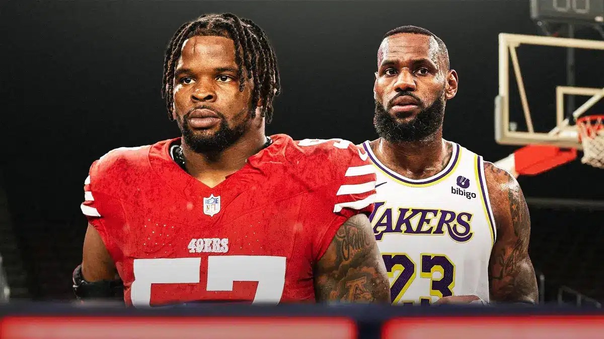 49ers Dre Greenlaw after claiming he is better than Christian McCaffrey at basketball because he plays like LeBron James before Super Bowl 58