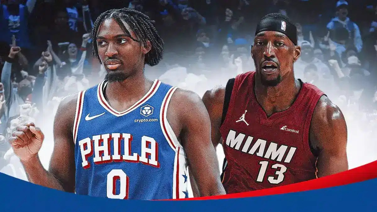 76ers' Tyrese Maxey and Heat's Bam Adebayo