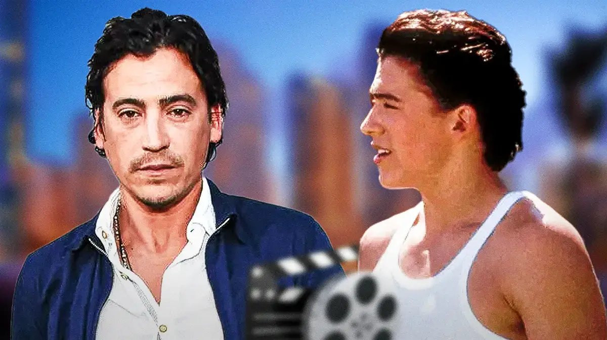 Pic of Andrew Keegan as a teen star on 7th Heaven, alongside current pic of him