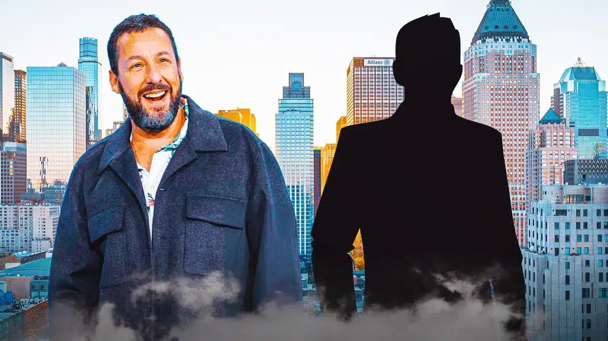 Adam Sandler and a silhouette