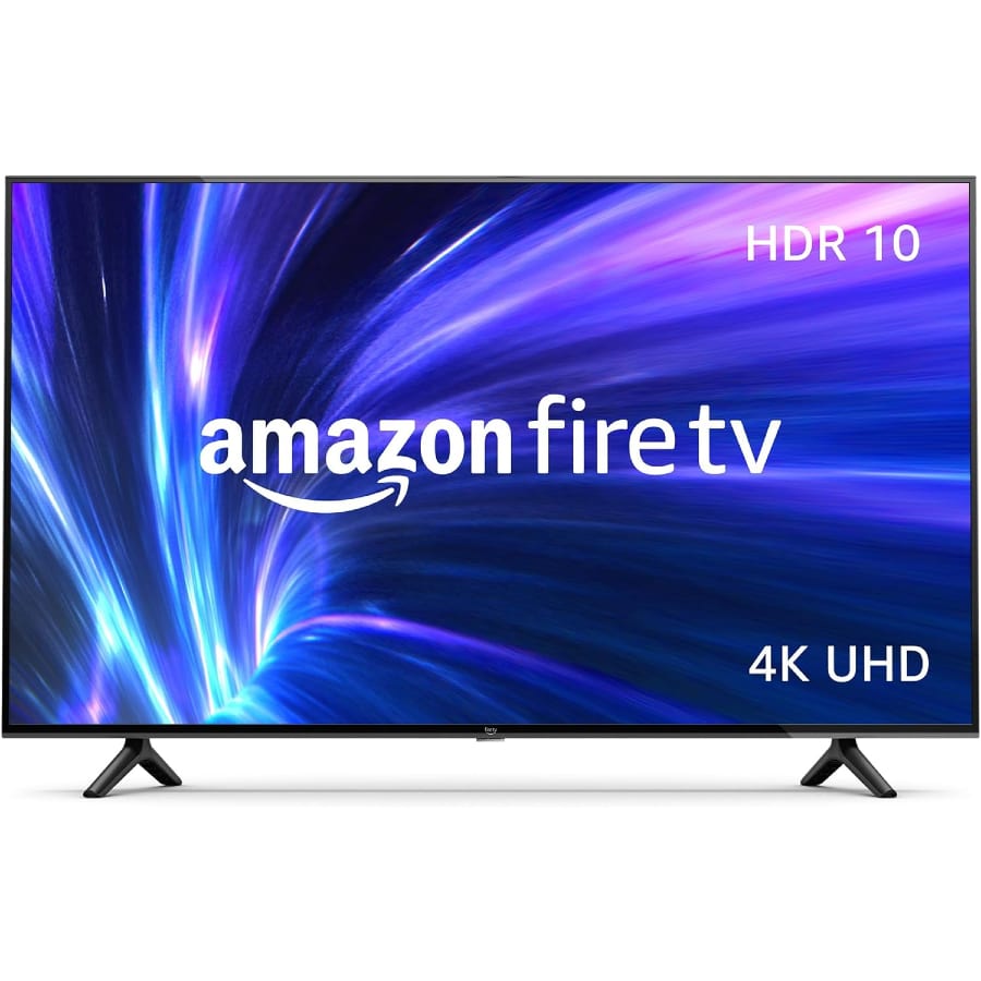 Amazon Fire TV 50" 4-Series 4K UHD smart TV on white background.