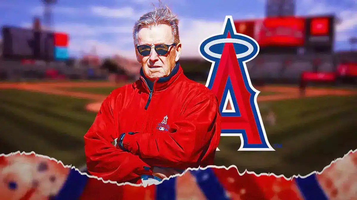 Angels owner Arte Moreno, Angel Stadium in back