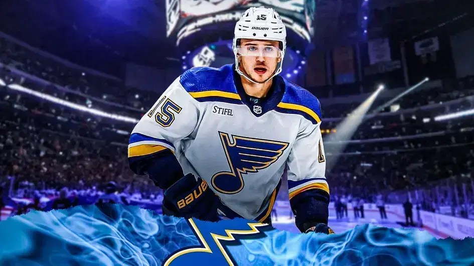 Blues winger Jakub Vrana waiting to be traded at the NHL Trade Deadline.