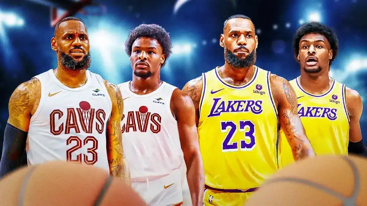 LeBron James, Bronny James, Lakers, Cavaliers