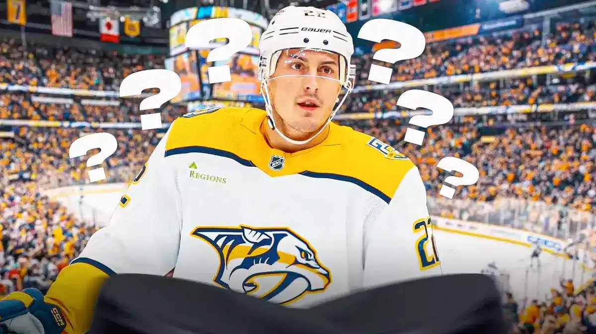Tyson Barrie with question marks around him. Predators
