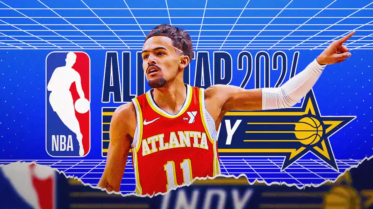 Trae Young with All-Star background