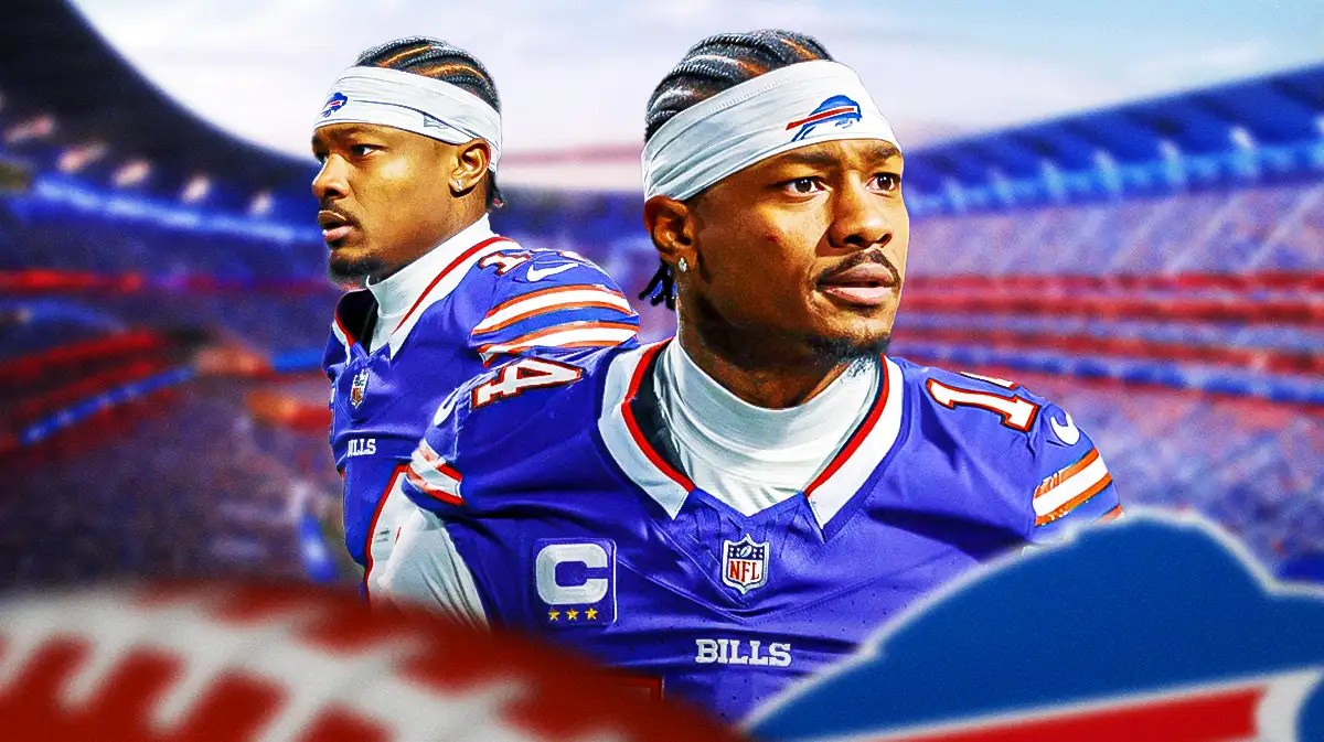 Bills, Stefon Diggs, Stefon Diggs Bills, Pro Bowl, Stefon Diggs Pro Bowl, Stefon Diggs in Bills uni with Bills stadium in the background