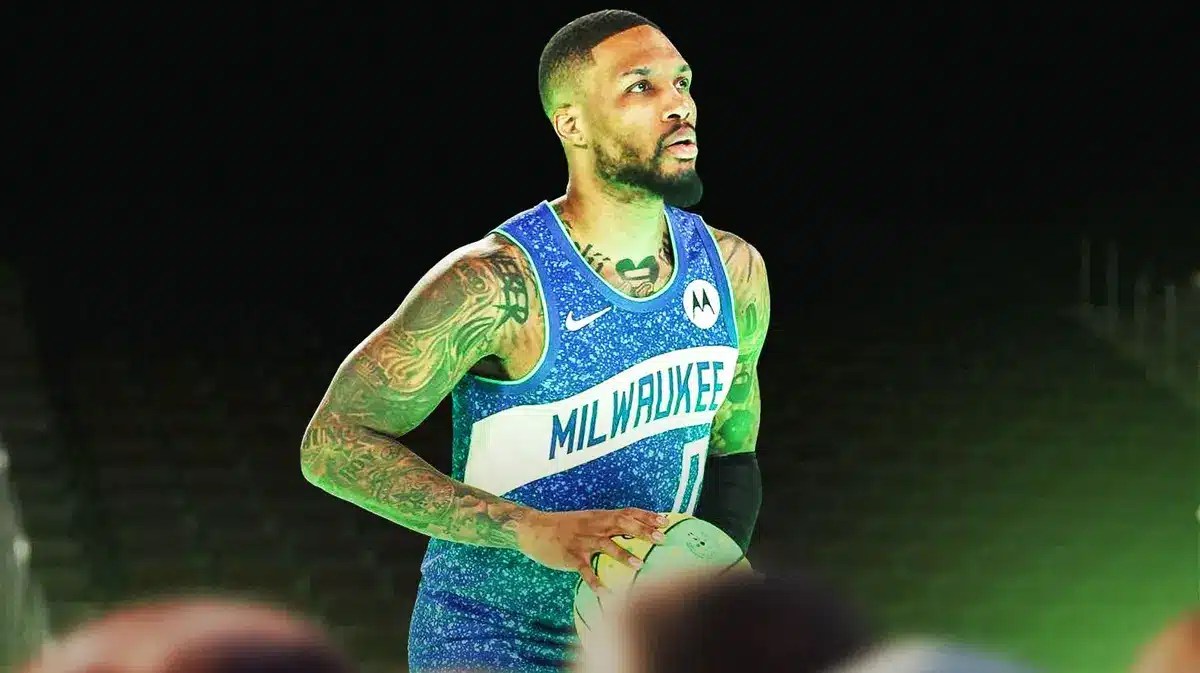 Bucks star Damian Lillard at the NBA 3-point contest
