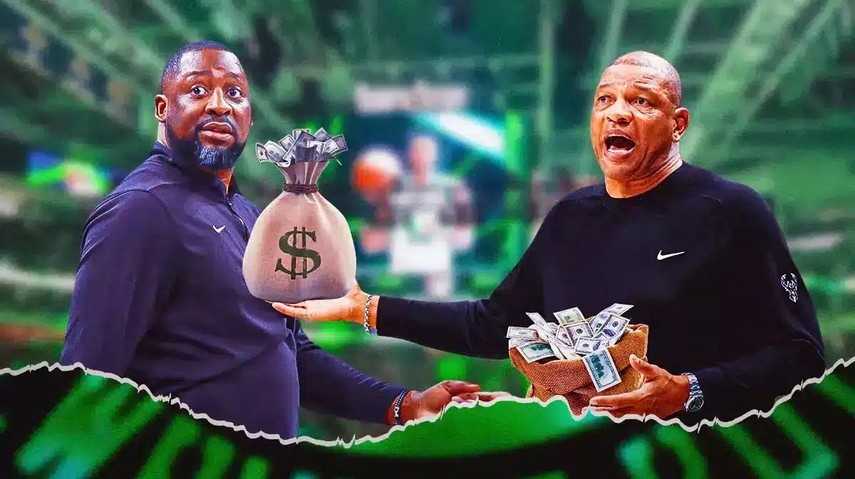 Bucks coach Doc Rivers handing Adrian Griffin money
