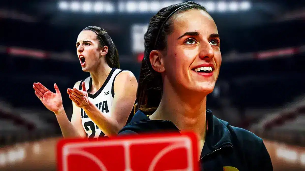 Iowa women’s basketball player Caitlin Clark, smiling