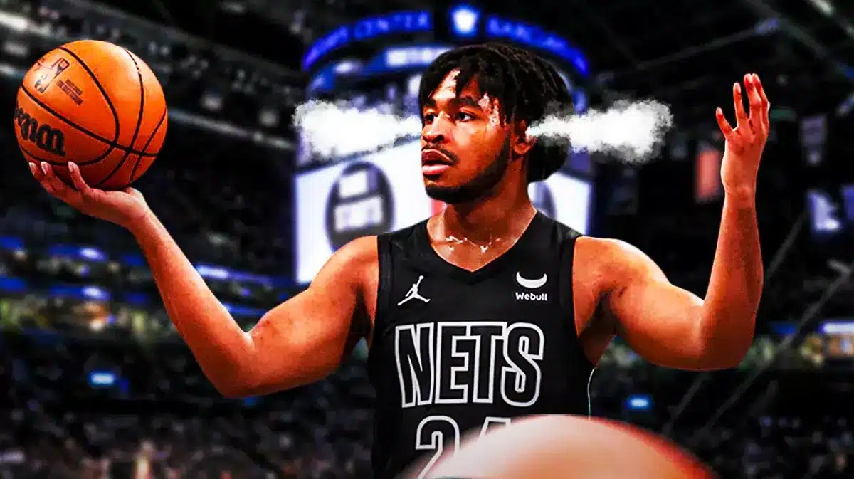 Nets' Cam Thomas with smoke coming out of his ears.