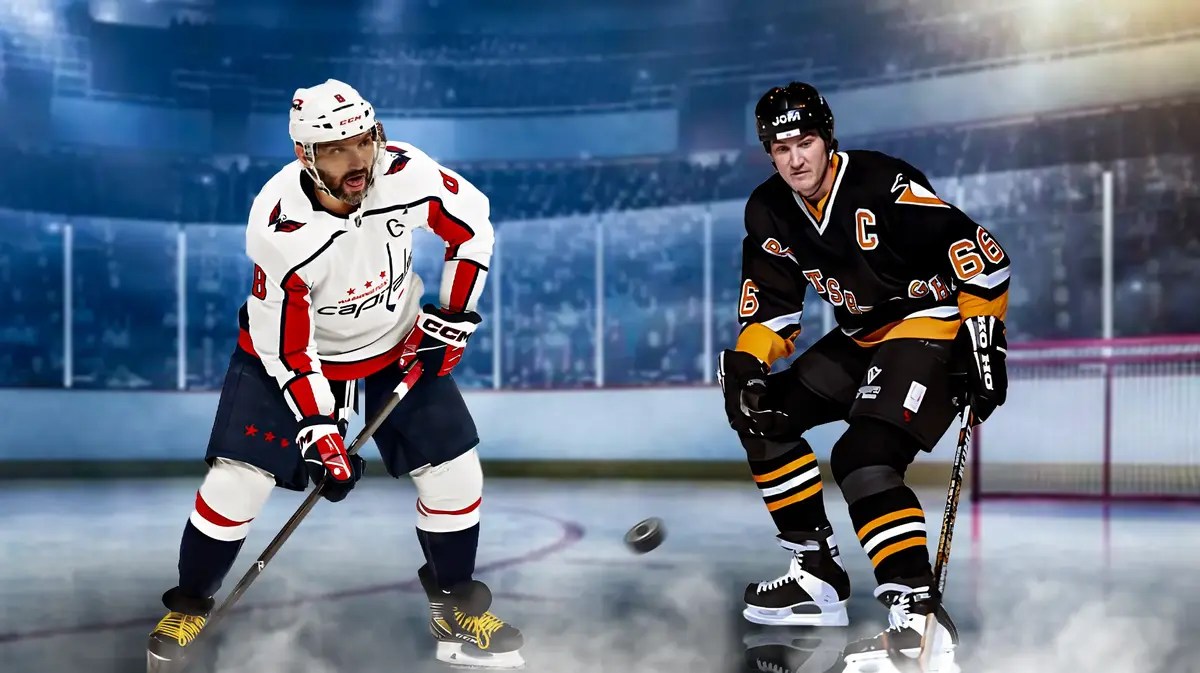 Capitals Alex Ovechkin and Mario Lemieux