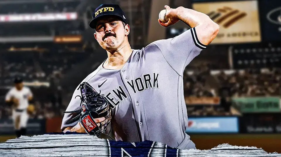 Carlos Rodon throwing a pitch, New York Yankees