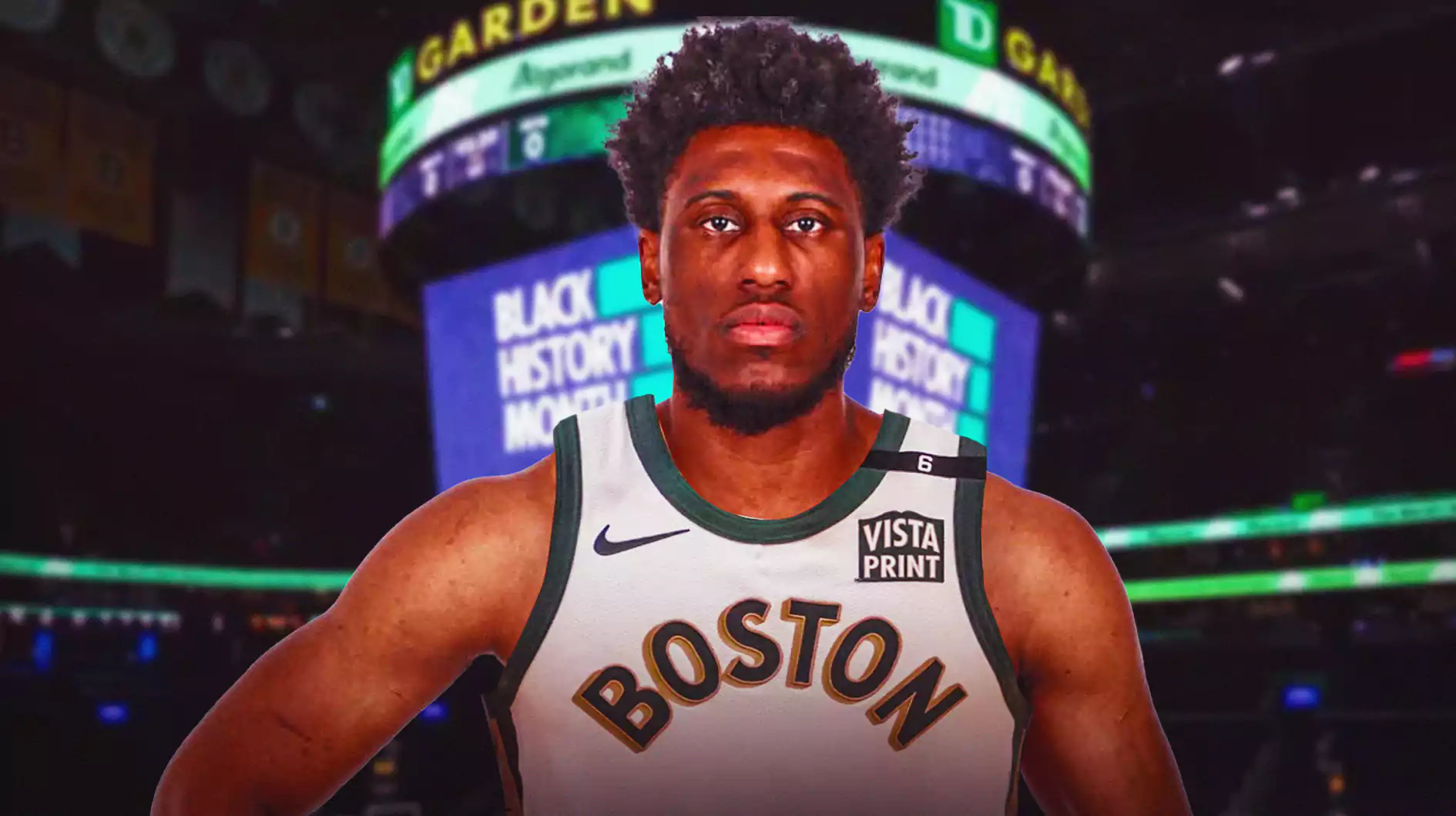 Thaddeus Young in a Celtics jersey
