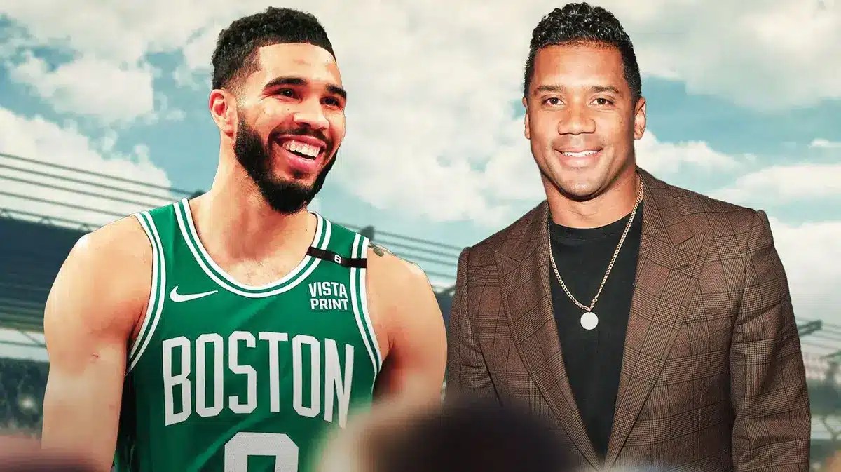 Boston Celtics star Jayson Tatum, Russell Wilson